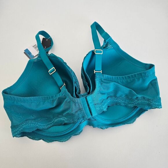 NWT Natori Lace Pure Allure Full Underwire Contour Bra 736099 Island Blue 42DDD - Picture 7 of 10